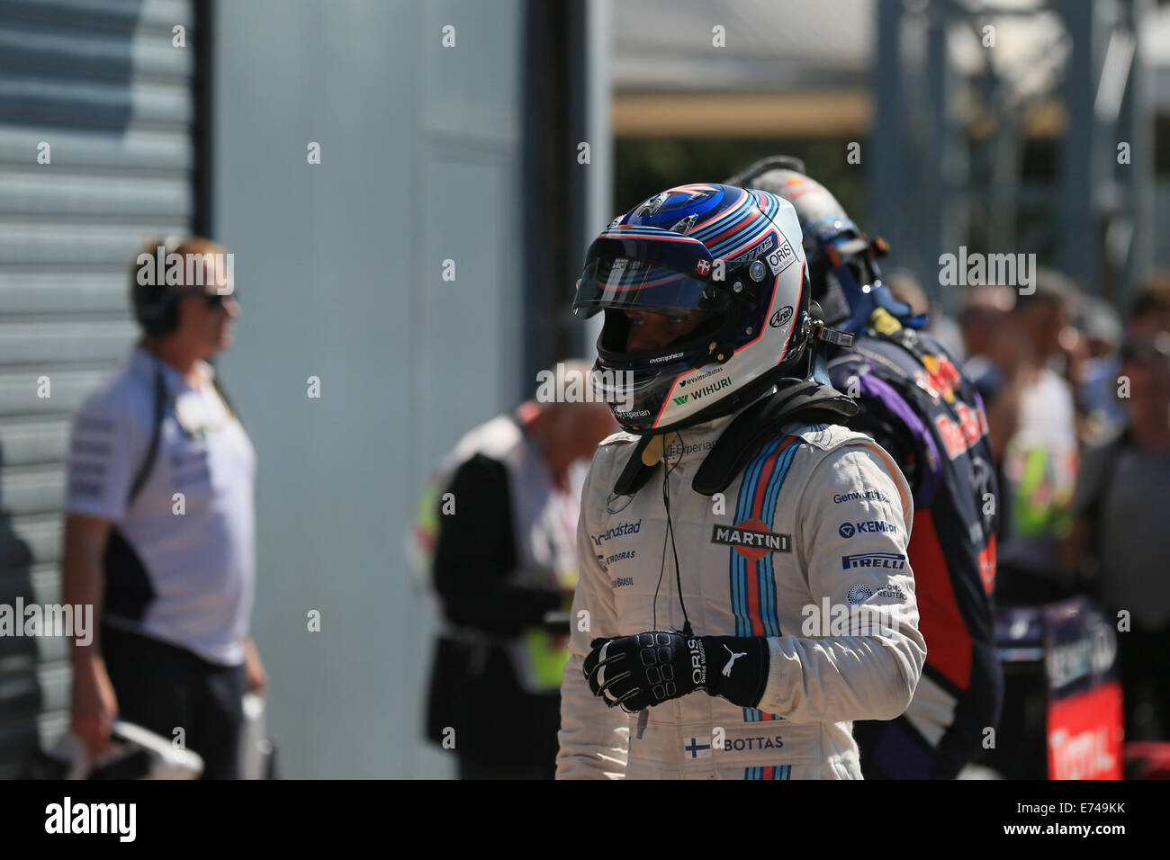Monza, Italy. 06th Sep, 2014. Formula 1 Grand prix of Italy. Qualifying session. Williams Martini Racing driver Valtteri Bottas takes 3rd position for tomorrows race Credit:  Action Plus Sports/Alamy Live News Stock Photo