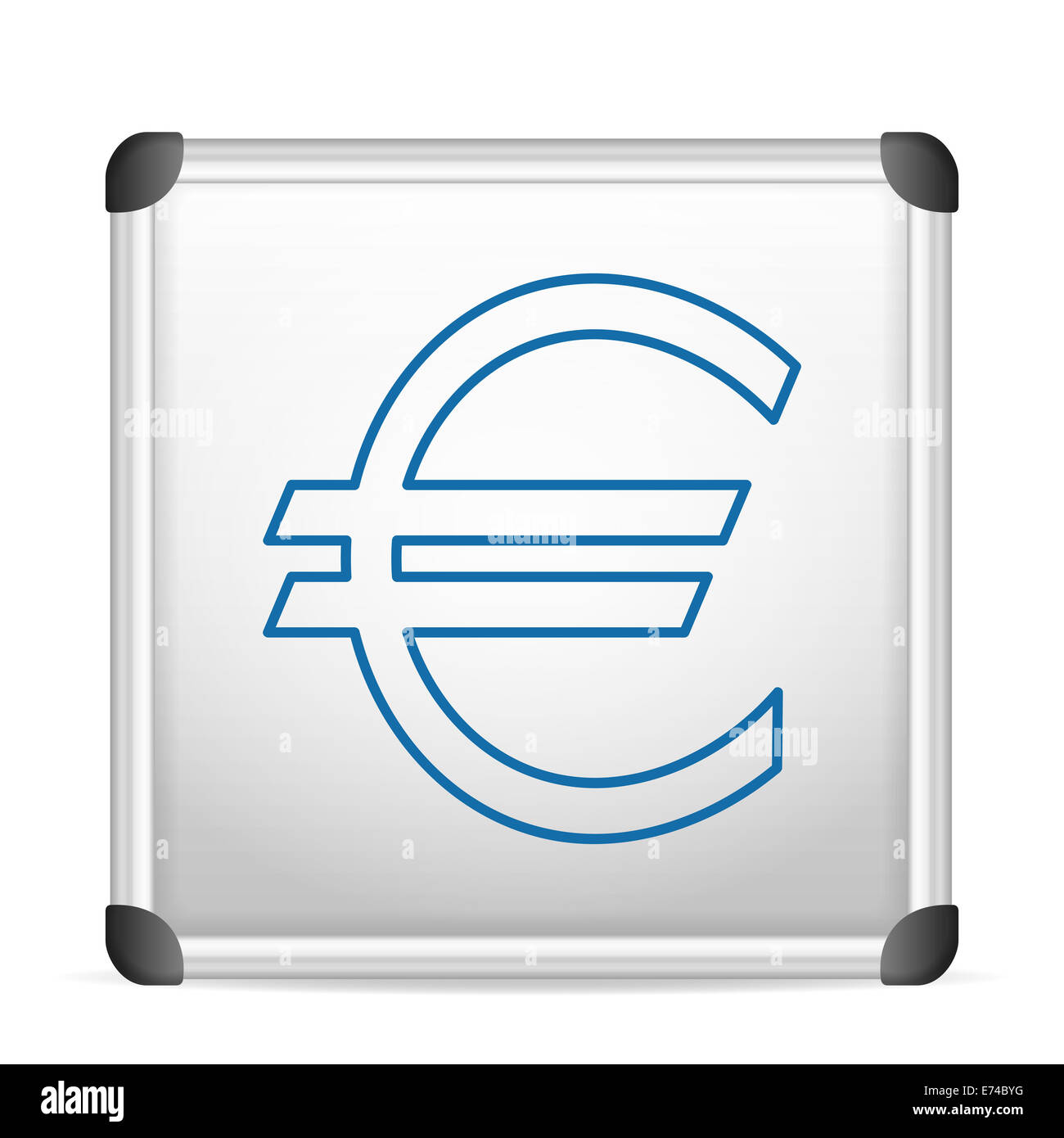 whiteboard euro on a white background Stock Photo - Alamy