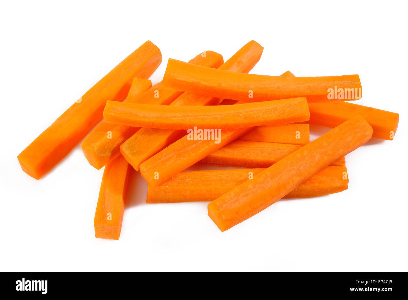 fresh carrots sticks on white background Stock Photo Alamy