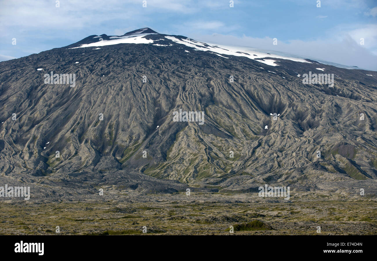 Huge sleeping volcano in Iceland Stock Photo