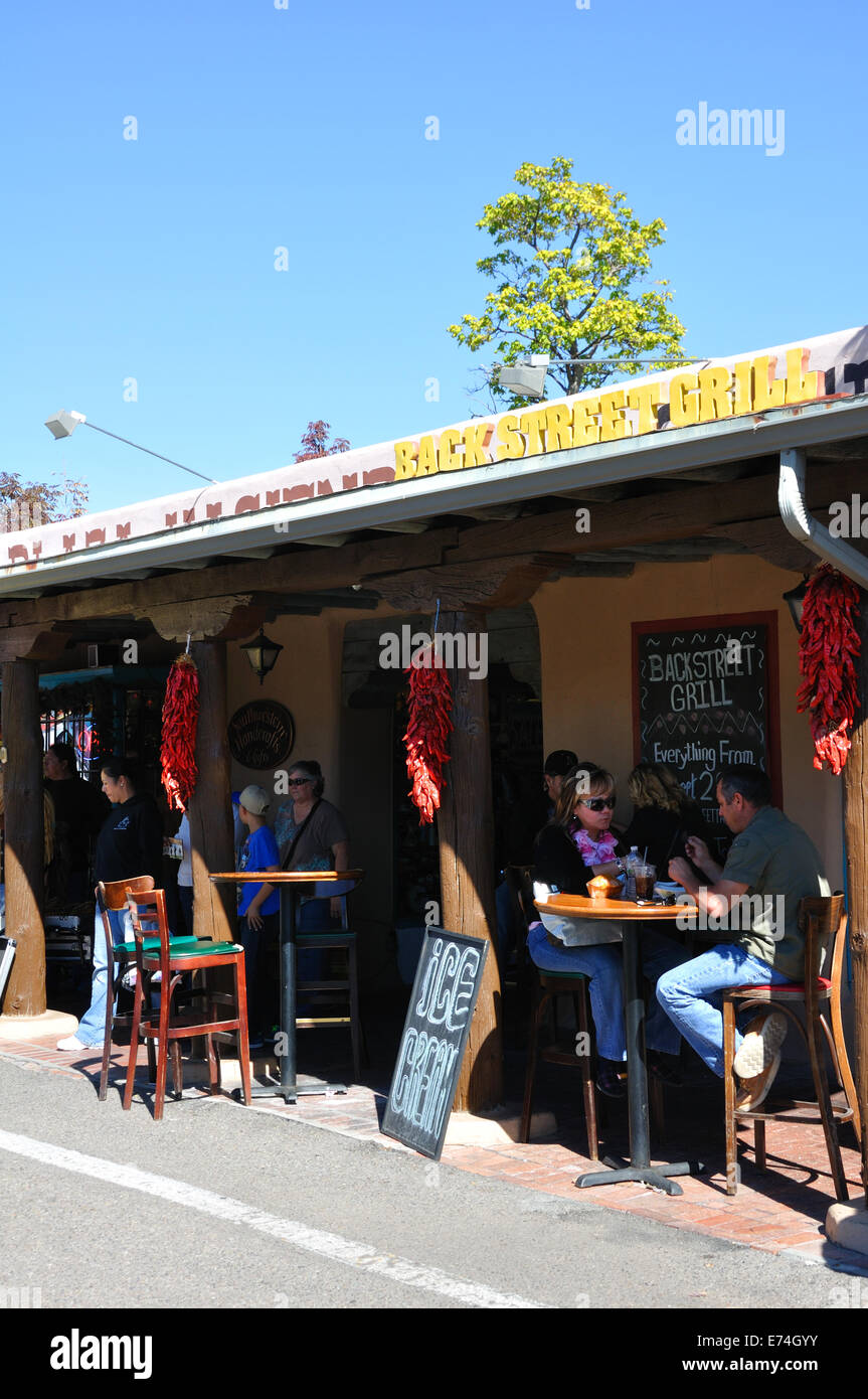 Restaurants and shops in downtown Albuquerque, New Mexico, USA