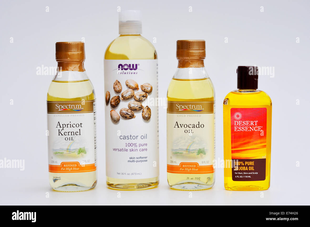 Oils: apricot kernel, castor, avocado, jojoba Stock Photo - Alamy
