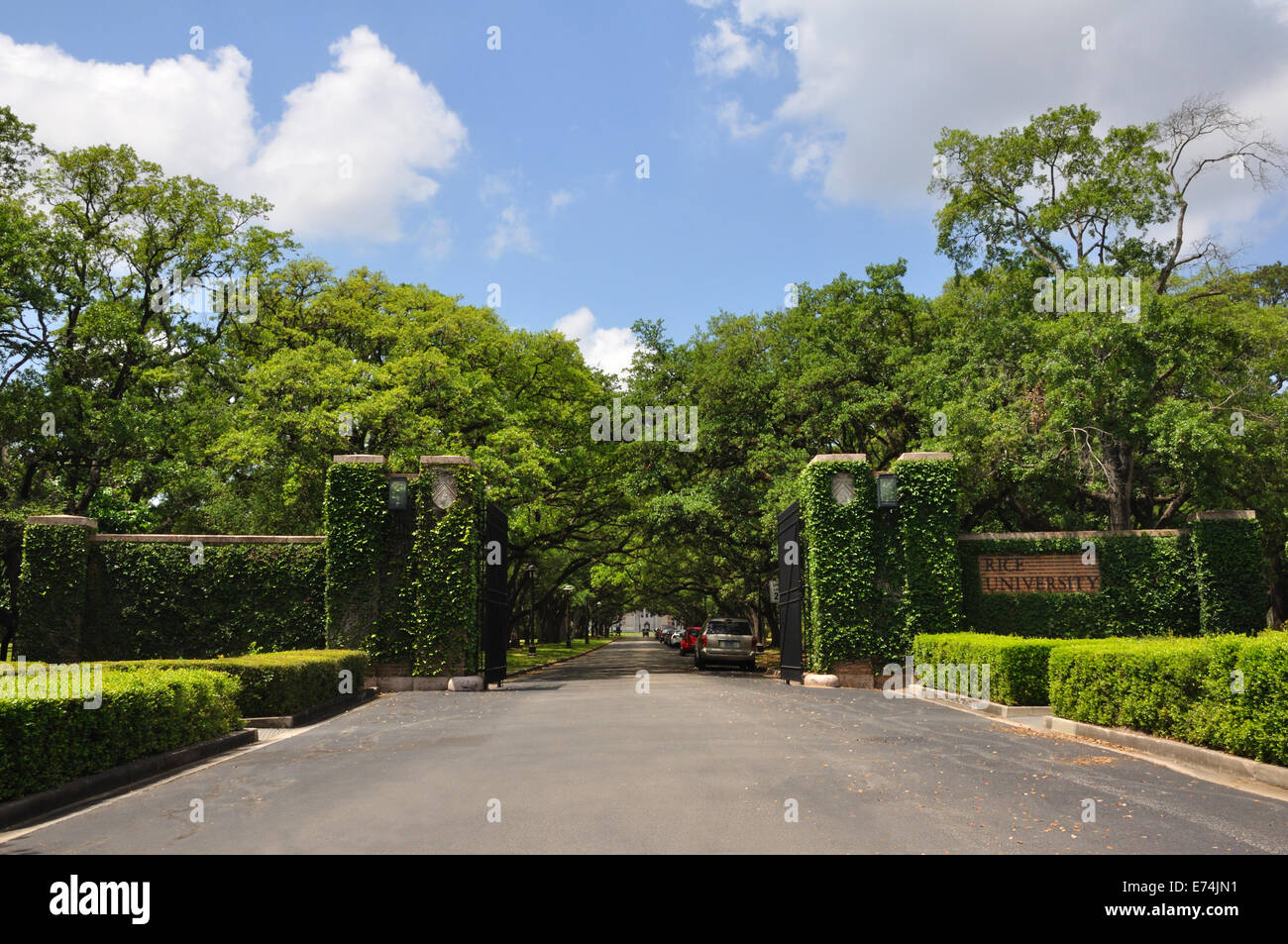 Rice University entrance, Houston, Texas Stock Photo Alamy