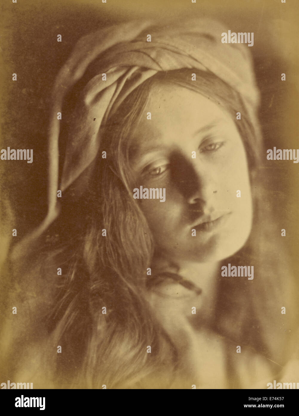 Beatrice; Julia Margaret Cameron, British, born India, 1815 - 1879; Freshwater, England, Europe; 1866; Albumen silver print Stock Photo