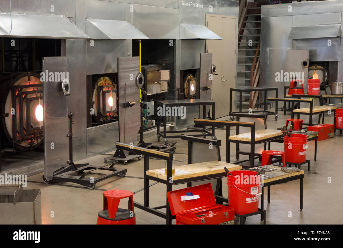 urban glass blowing facility in Brooklyn NY Stock Photo Alamy