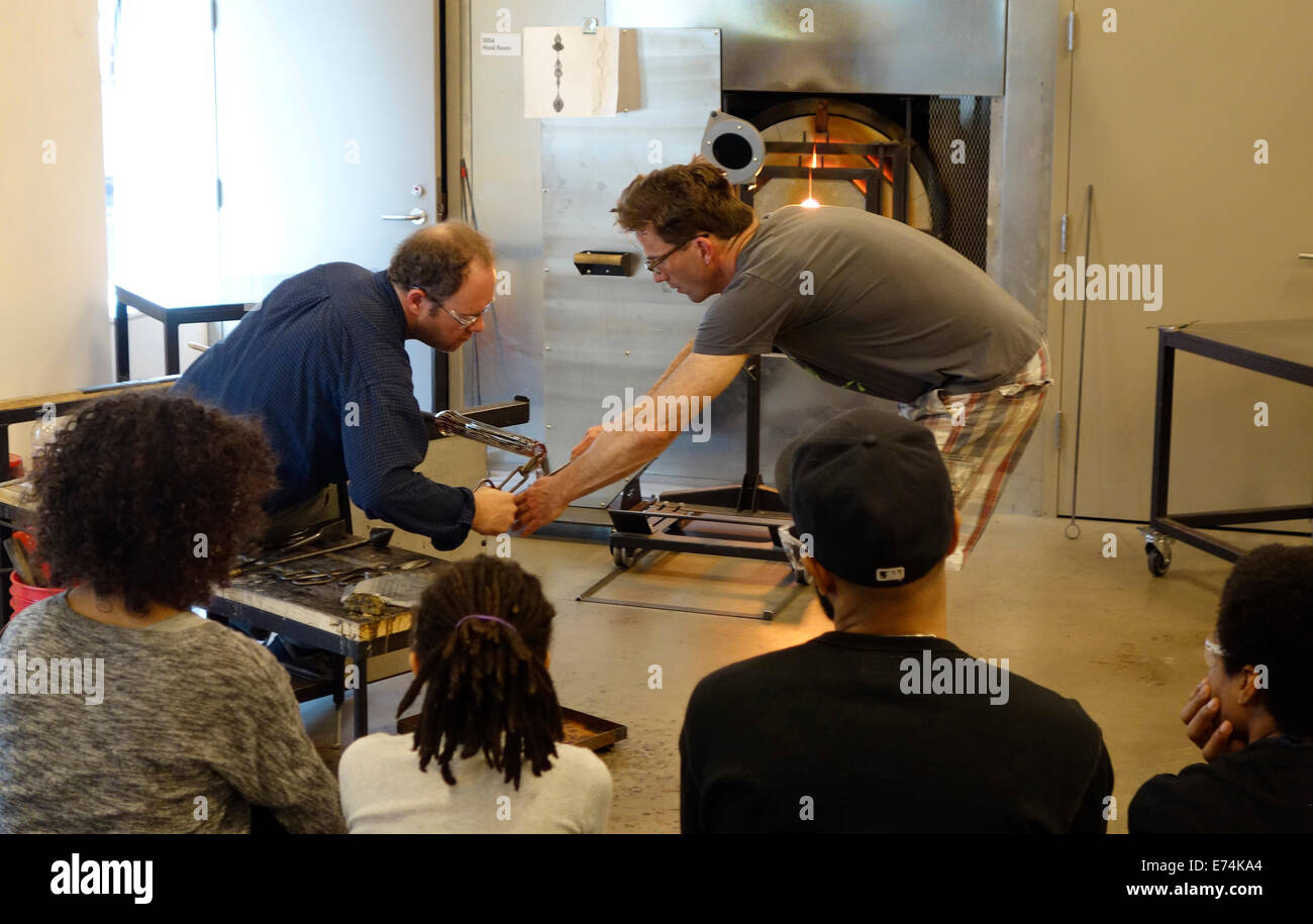 urban glass blowing facility in Brooklyn NY Stock Photo Alamy