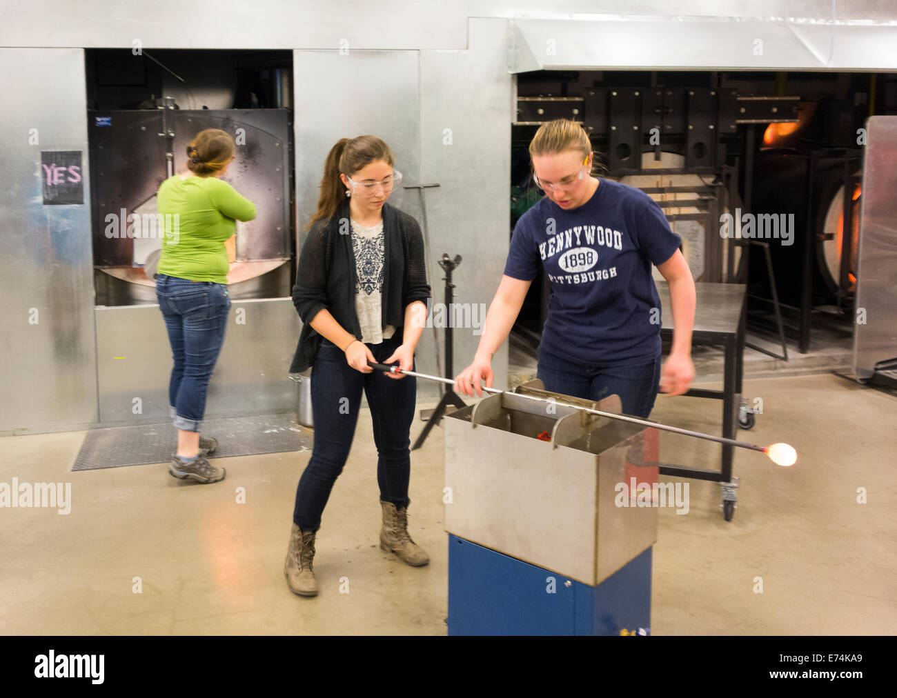 urban glass blowing facility in Brooklyn NY Stock Photo Alamy