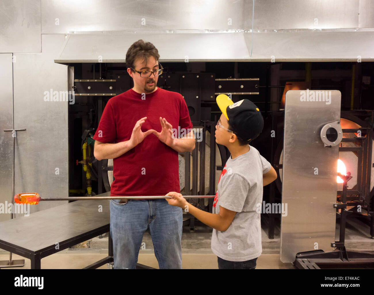 urban glass blowing facility in Brooklyn NY Stock Photo Alamy