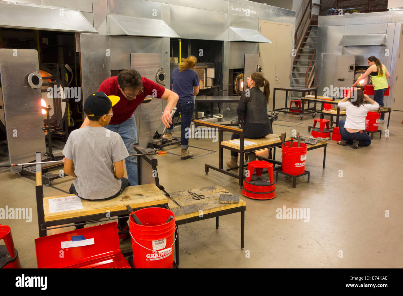 urban glass blowing facility in Brooklyn NY Stock Photo Alamy