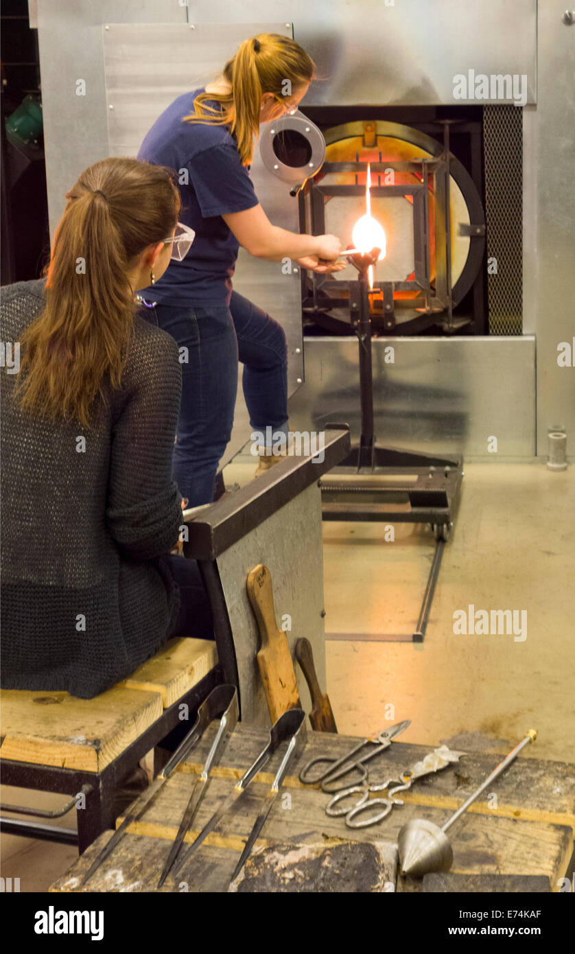 urban glass blowing facility in Brooklyn NY Stock Photo Alamy