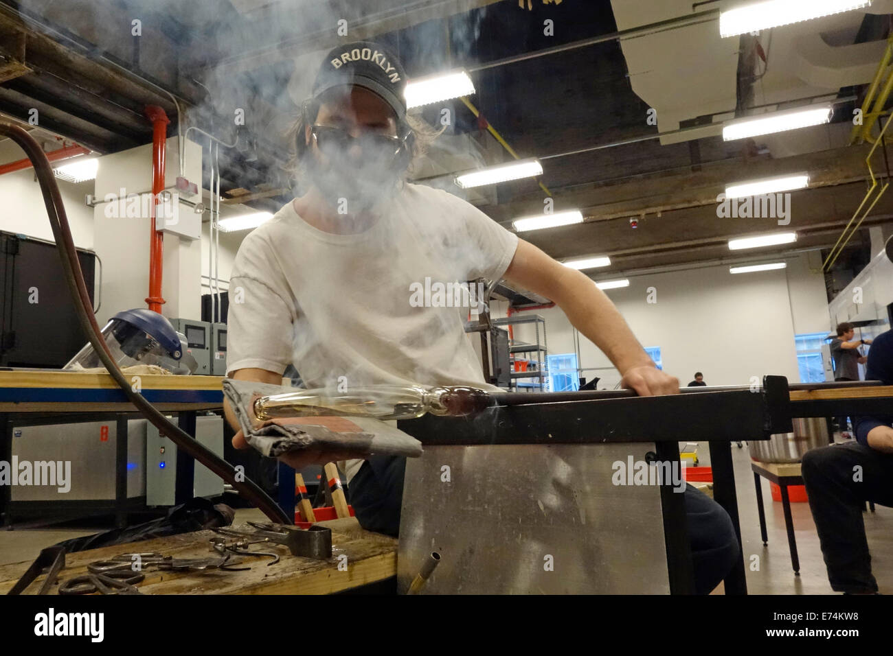 urban glass blowing facility in Brooklyn NY Stock Photo Alamy