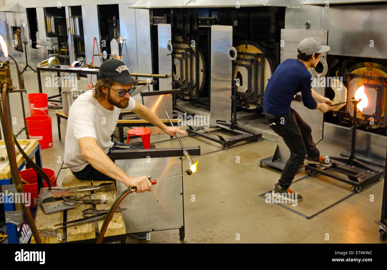 urban glass blowing facility in Brooklyn NY Stock Photo Alamy