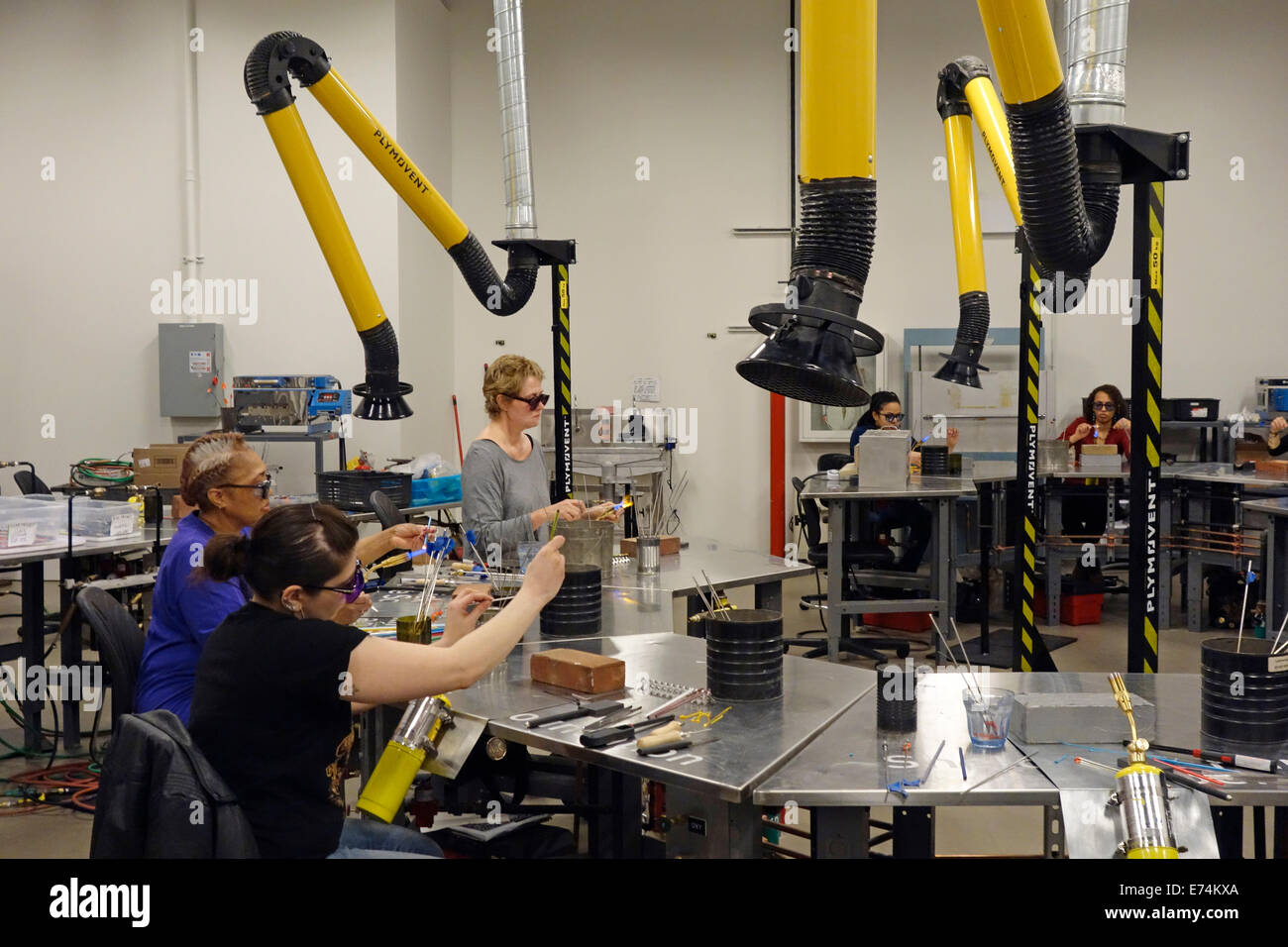urban glass blowing facility in Brooklyn NY Stock Photo Alamy