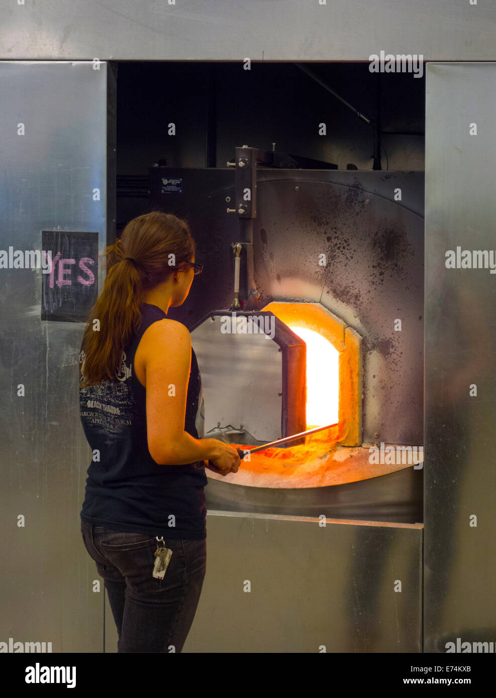 urban glass blowing facility in Brooklyn NY Stock Photo Alamy