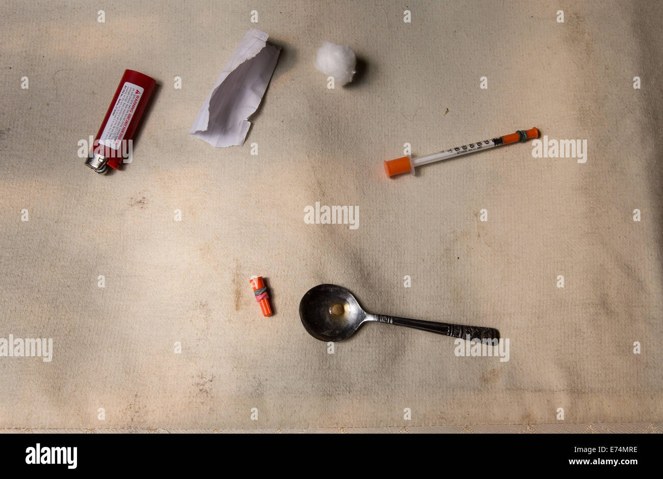 August, 29th, 2014, East Liverpool, Ohio, United States, : Heroin use in America's rust belt is a plauge that is affecting many  Stock Photo
