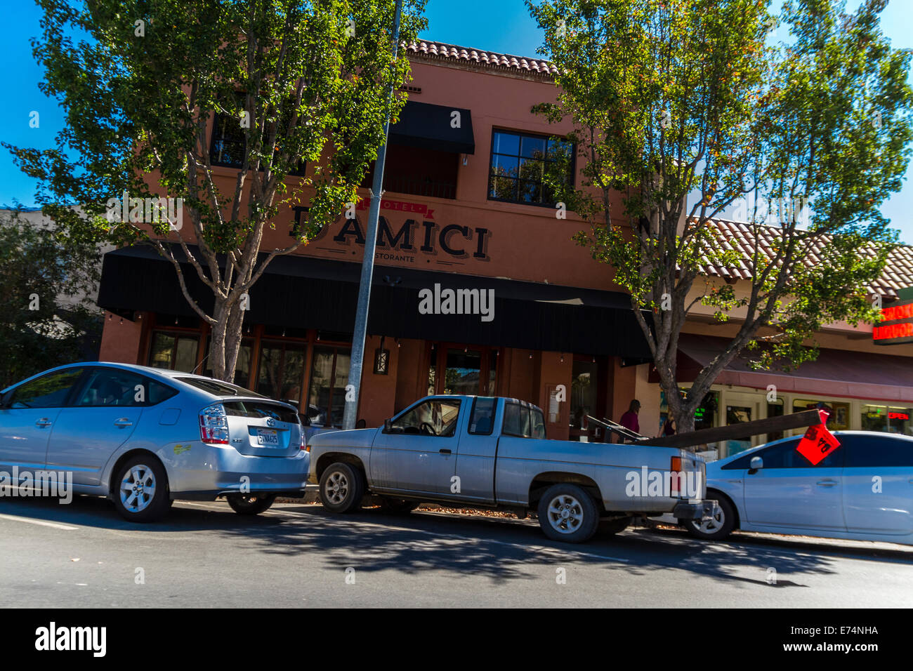 Shops in Downtown Calistoga California in the Napa Valley wine country