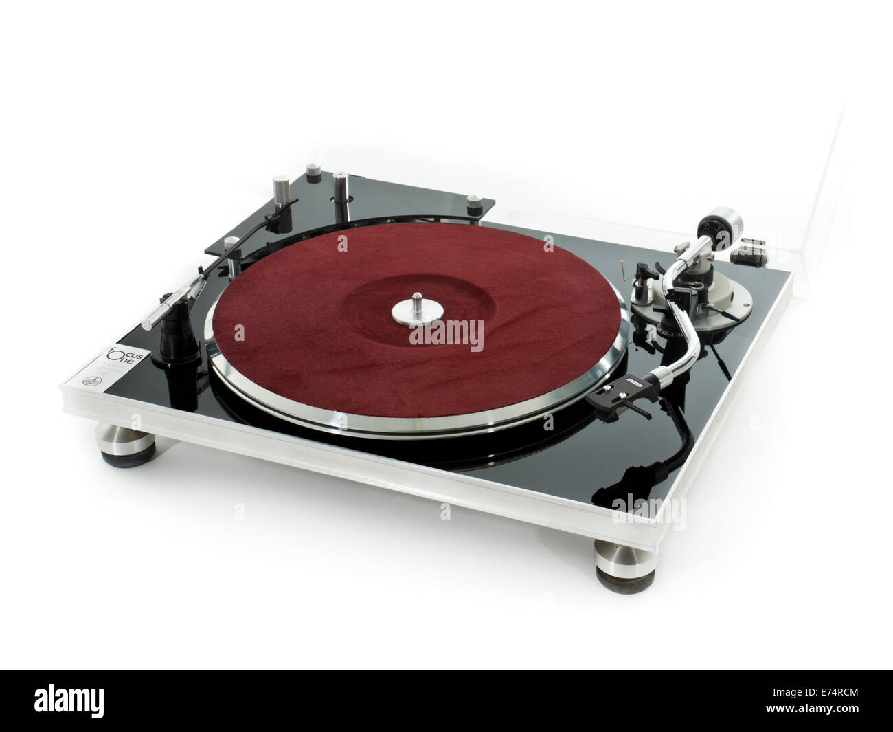 Vintage 1970's high-end 'Focus One' turntable by J.A. Michell Engineering Stock Photo