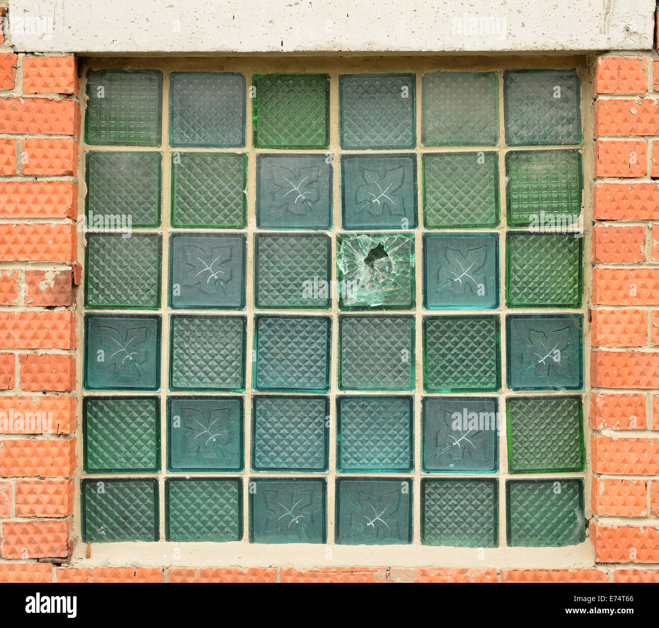 Window of glass bricks Stock Photo Alamy