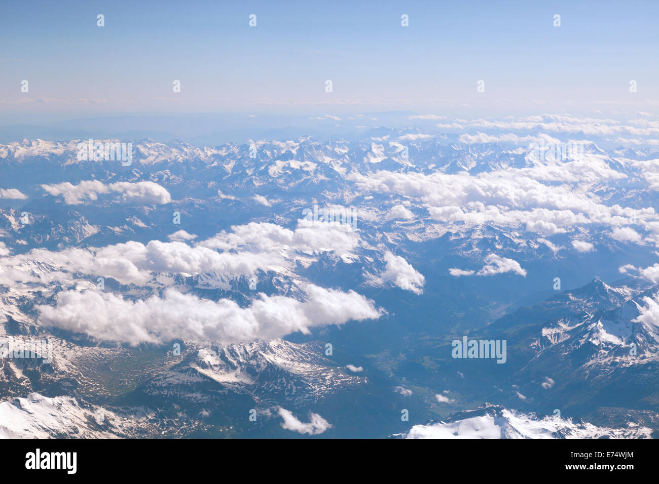 Aerial view of the Swiss Alps Stock Photo - Alamy