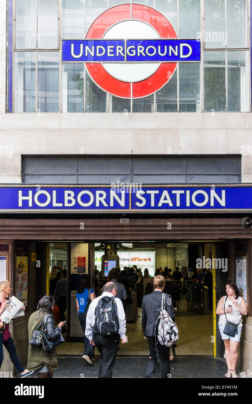 Holborn Underground station entrance London Stock Photo Alamy