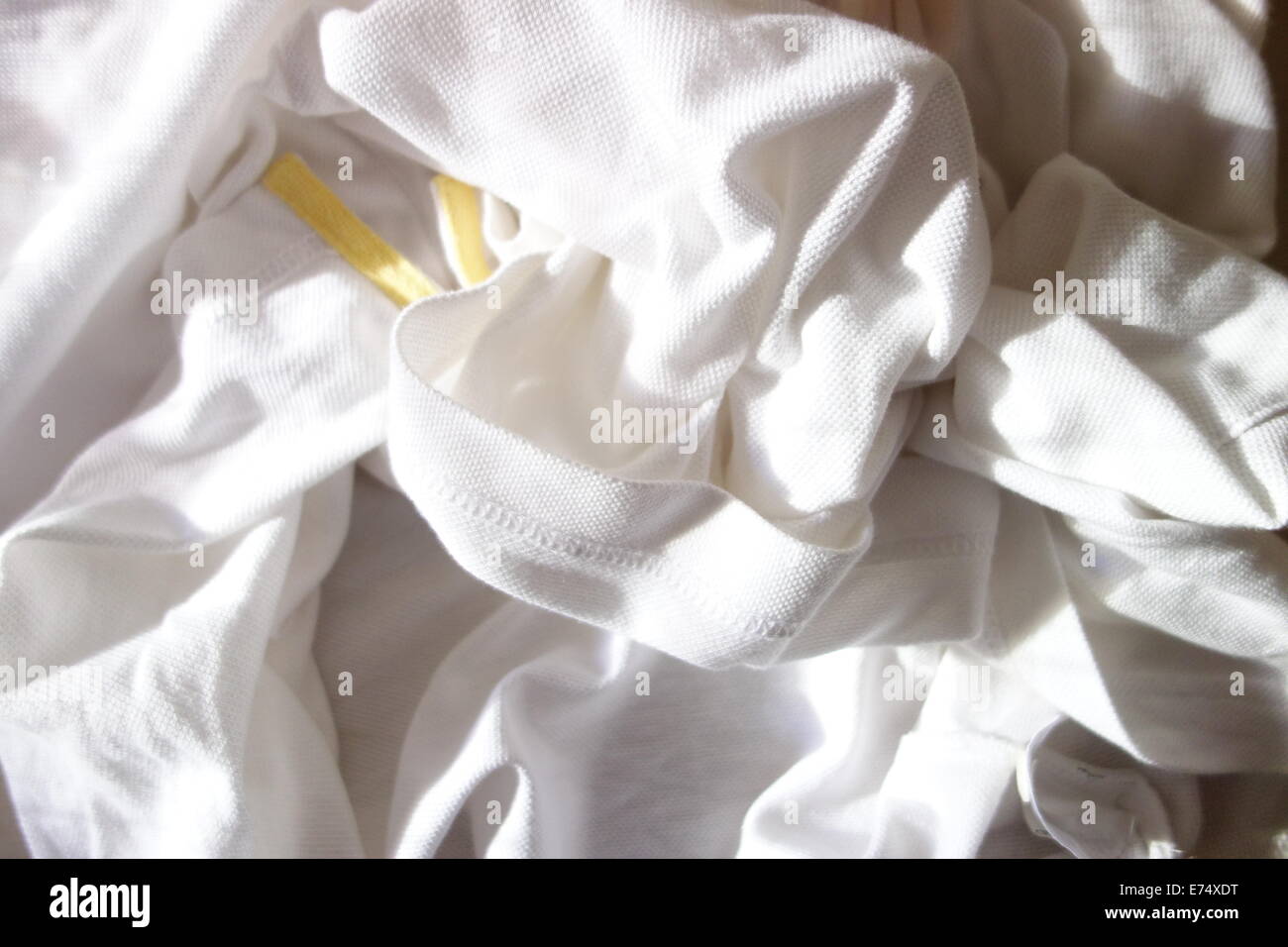 crumples white t shirt Stock Photo