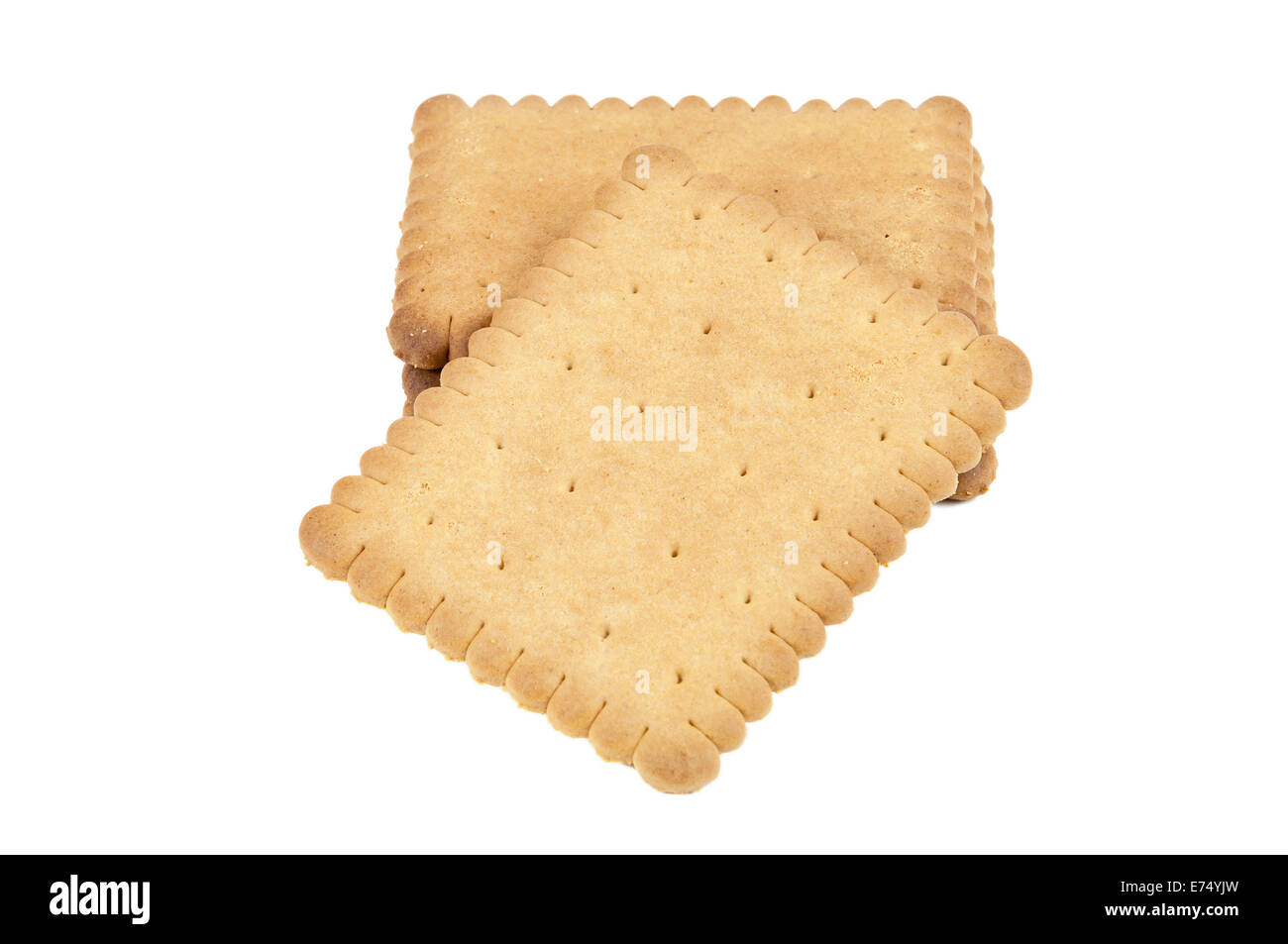 Closeup of tasty biscuit isolated on white background Stock Photo
