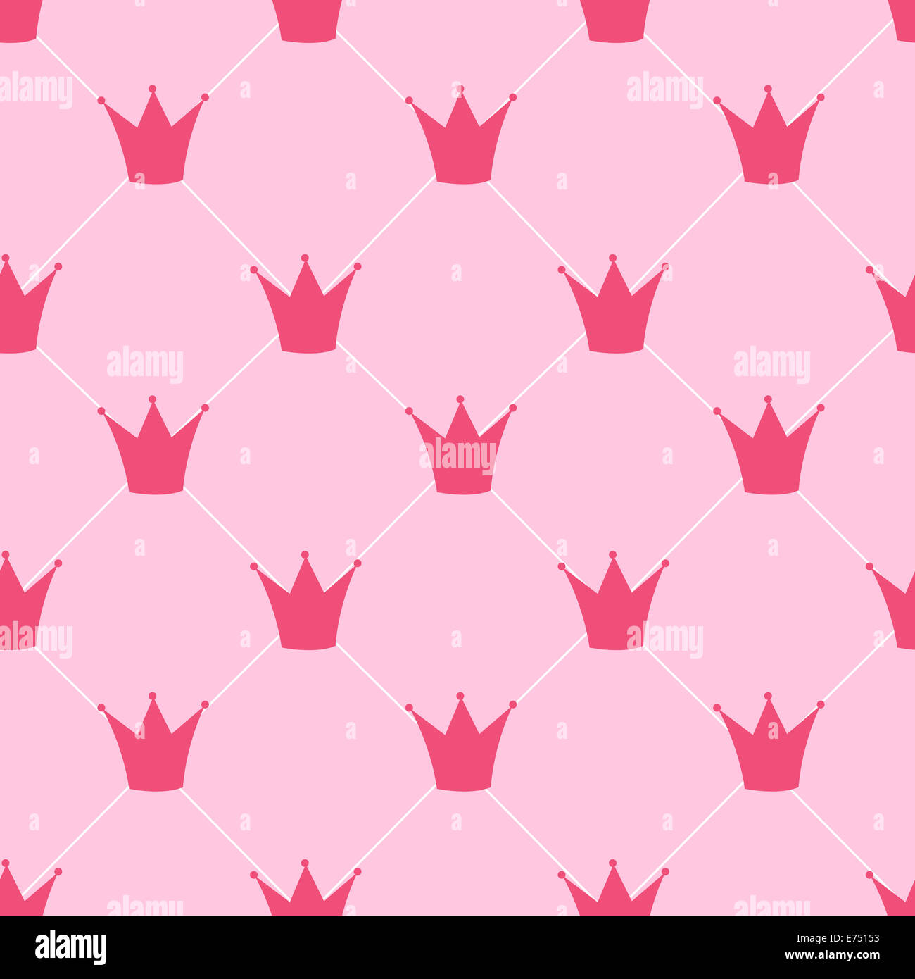 Princess Crown Seamless Pattern Background Vector Illustration Stock ...