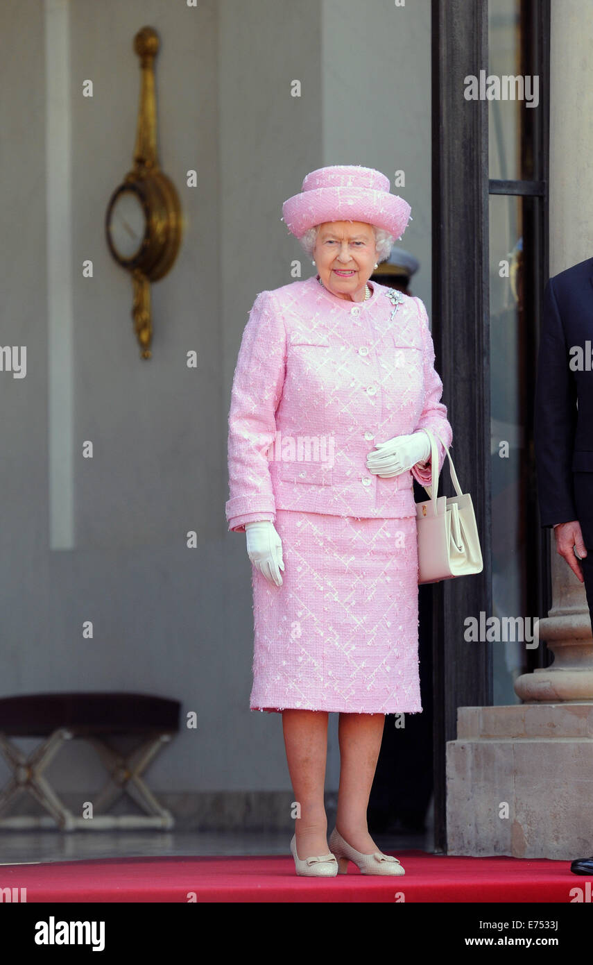 Portrait of Queen Elizabeth II during her official visit to Paris ahead of the 70th anniversary of D-Day Stock Photo