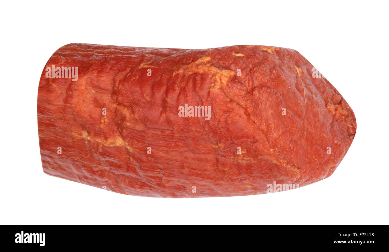 Piece of Boiled and Smoked Meat Isolated Stock Photo - Alamy