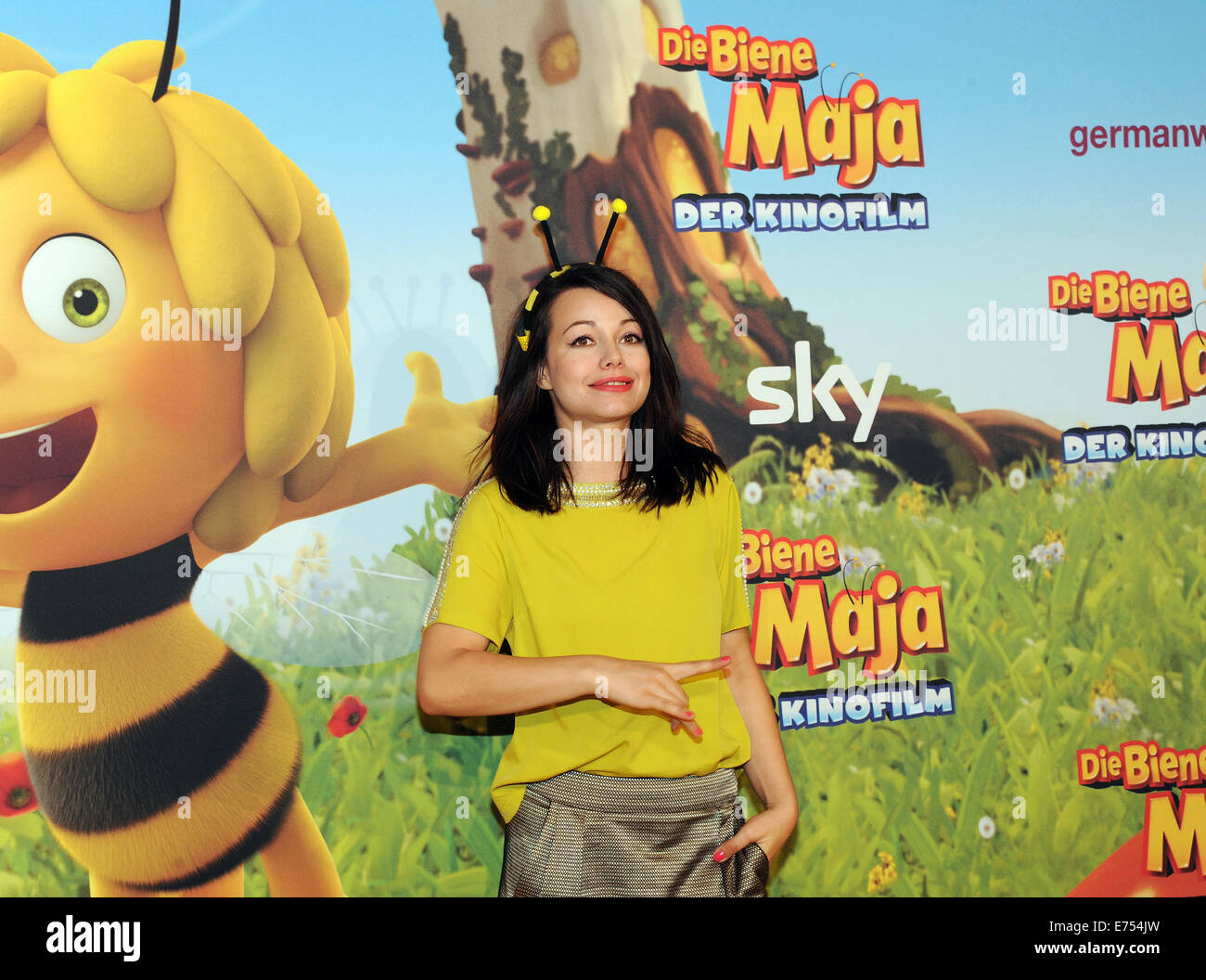 Munich, Germany. 07th Sep, 2014. Voice and movie actress Cosma Shiva Hagen  (voice of 'Frau Kassandra') at the world premiere of the movie 'Die Biene  Maja' (engl. 'The bee Maja') in Munich,