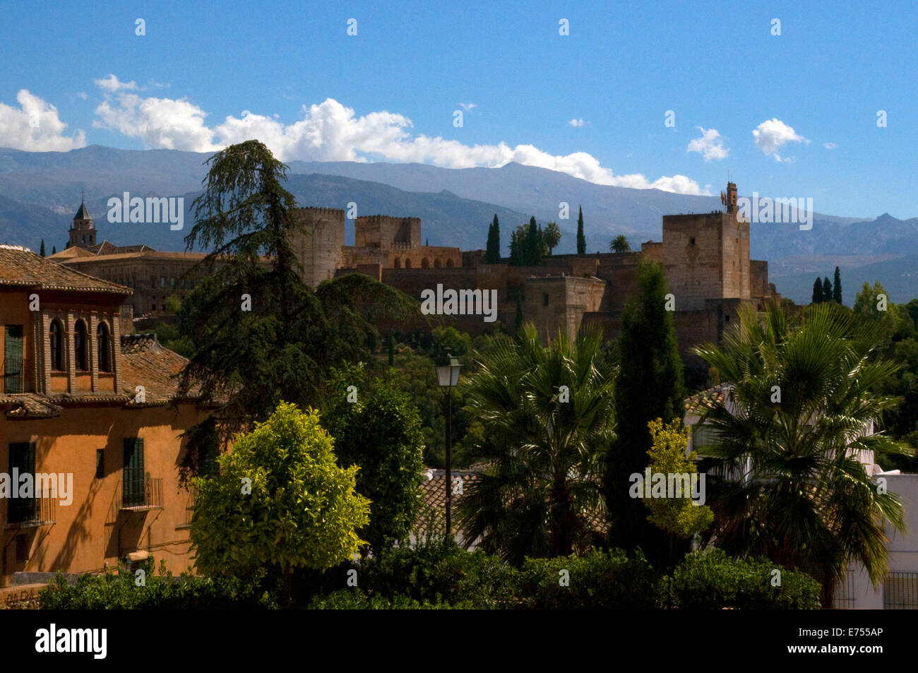 The Alhambra, Granada (/ɡrəˈnɑːdə/, Spanish: [ɡɾaˈnaða]) is a city and the capital of the province of Granada, in the autonomous Stock Photo
