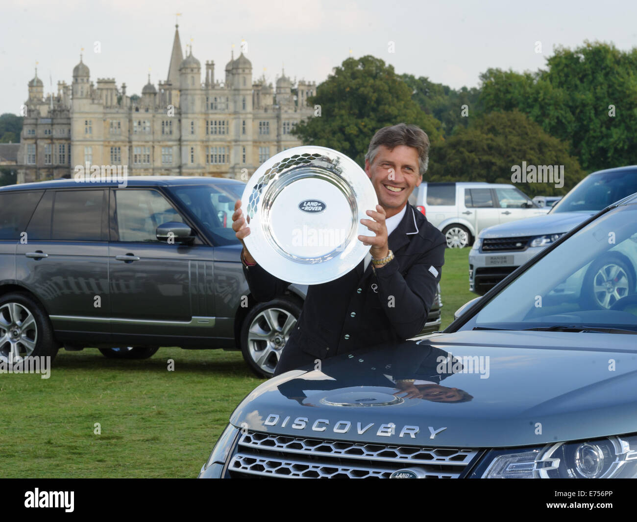 Burghley House, Stamford, UK. 7th Sep, 2014. Andrew Nicholson (NZL), Winner of the Land Rover Burghley Horse Trials, 7th September 2014. Credit:  Nico Morgan/Alamy Live News Stock Photo