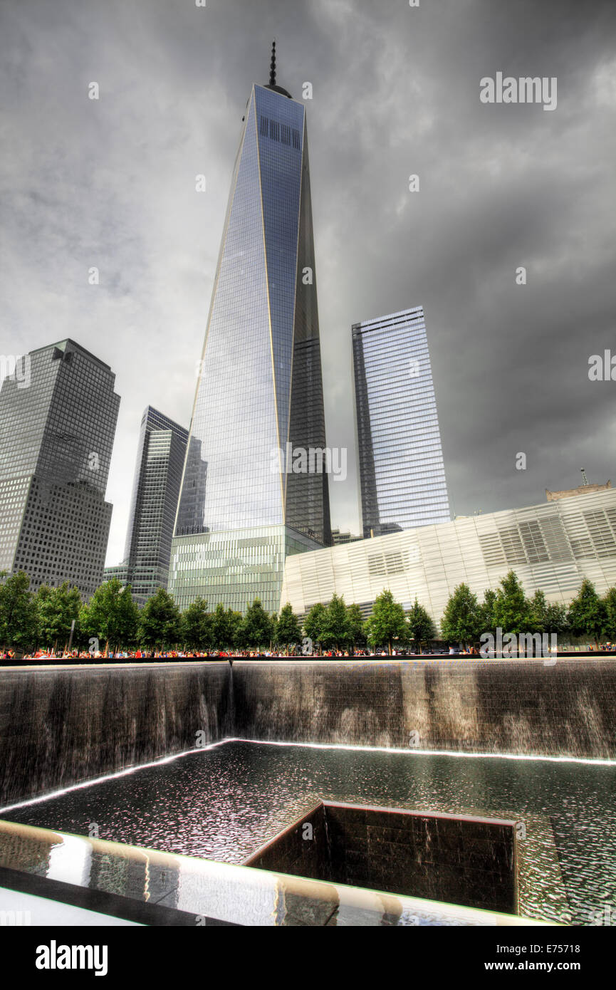 The New World Trade Center and 911 Memorial in New York Stock Photo - Alamy