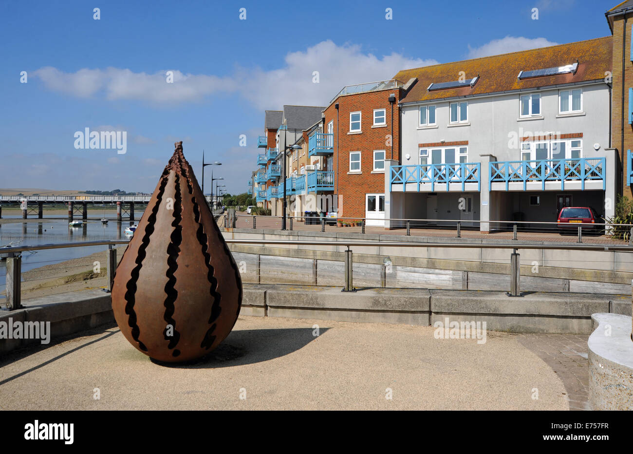 Shoreham  Sussex UK The Ropetackle development of exclusive flats and houses on the banks of the River Adur Shoreham Photograph Stock Photo
