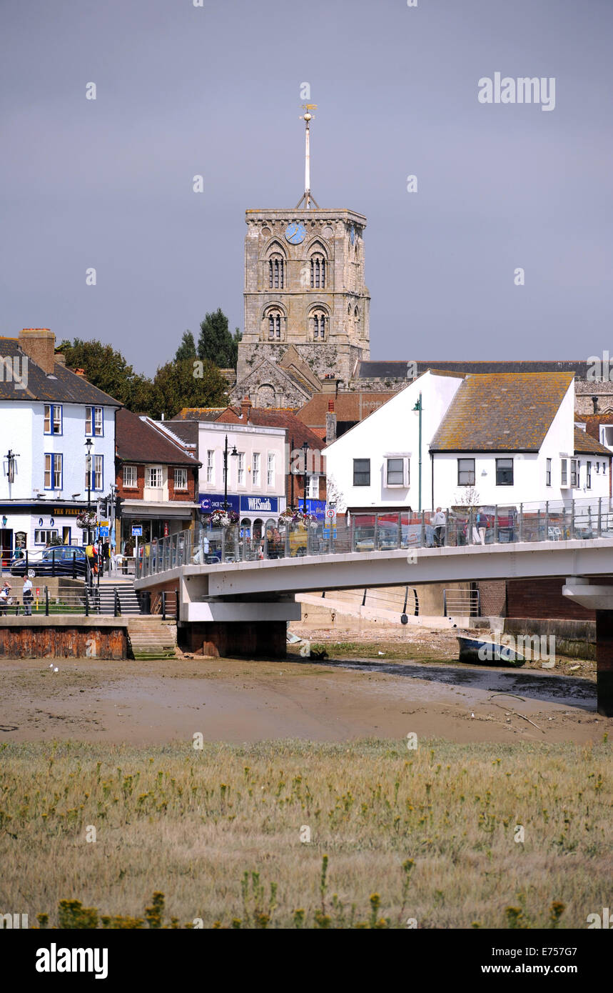 Shoreham Sussex UK View across the River Adur to Shoreham town centre