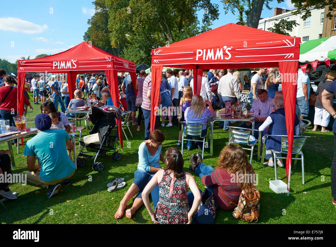 Pimm's Stall At The Food And Drink Festival Leamington Spa Warwickshire UK Stock Photo