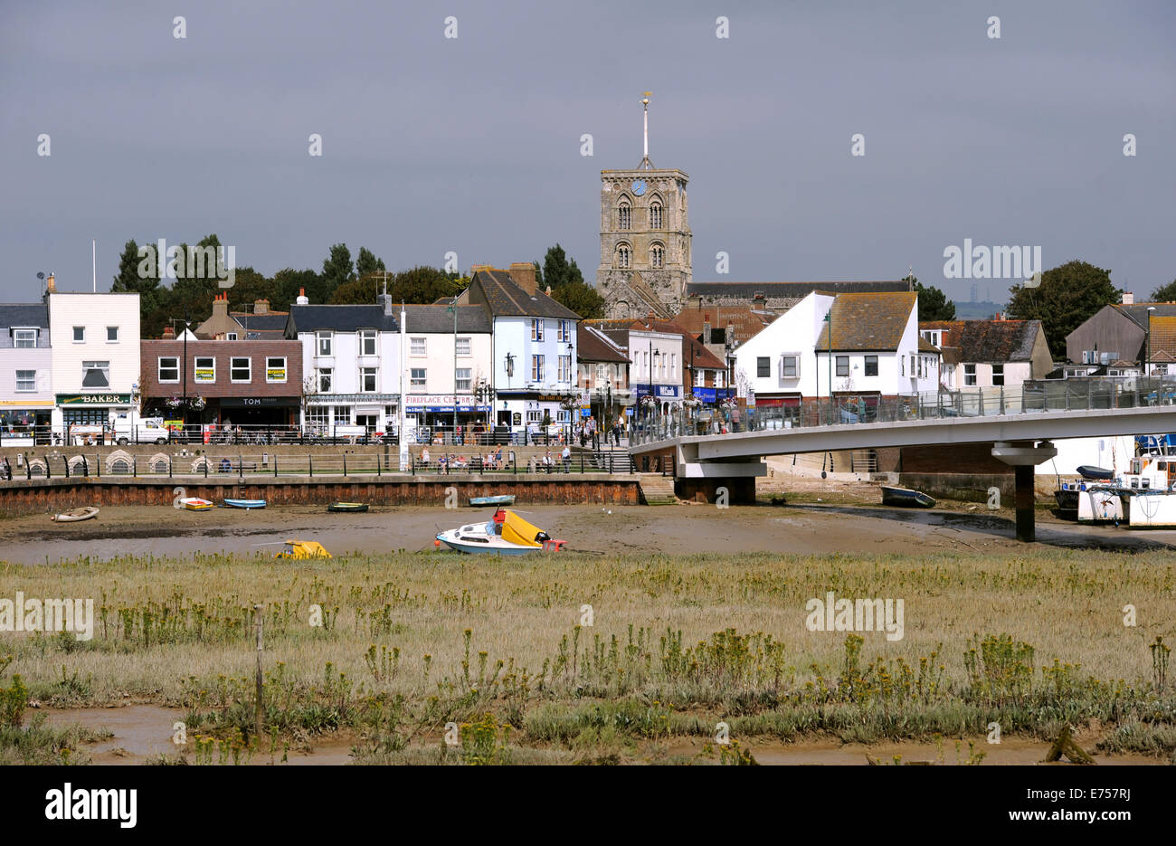 Shoreham Sussex UK View across the River Adur to Shoreham town centre
