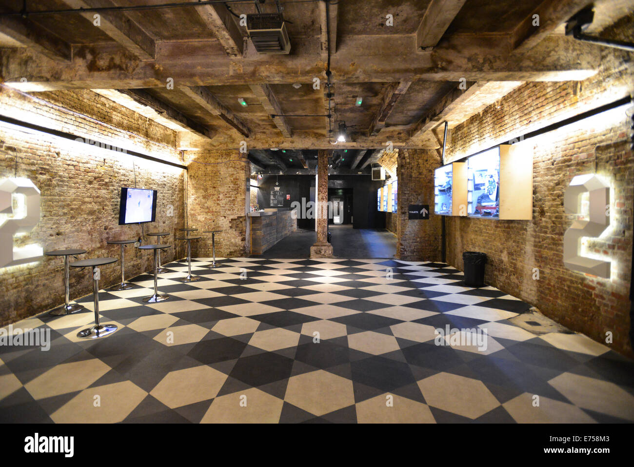 Waterloo Station, London, UK. 7th September 2014. House of Vans, a 3000 square meter space built in the Old Vic Tunnels at Waterloo, with a music venue, art gallery, artists studios, cafe, cinema, bar, and the skatepark. Credit:  Matthew Chattle/Alamy Live News Stock Photo