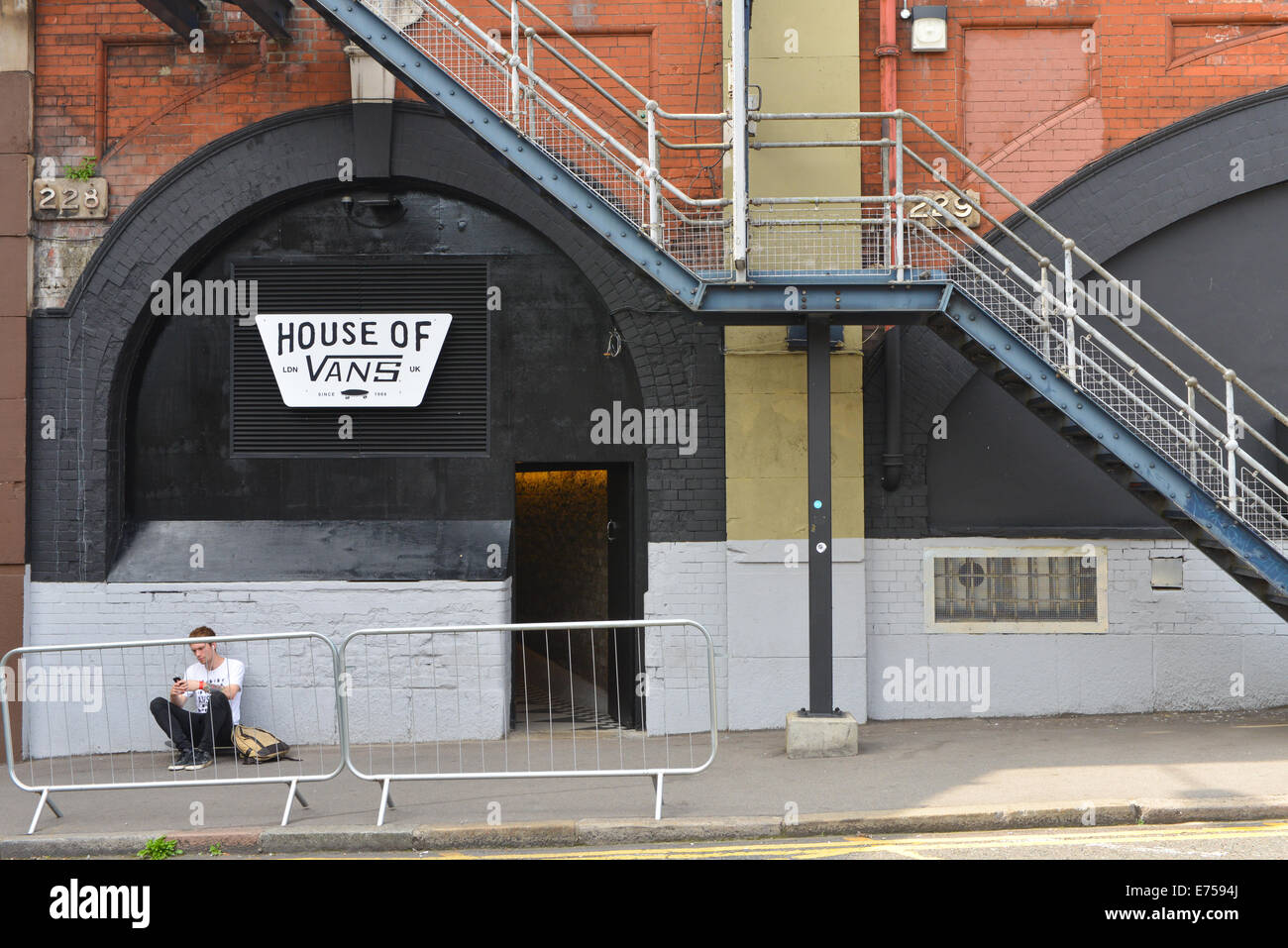 Waterloo Station, London, UK. 7th September 2014. House of Vans, a 3000 square meter space built in the Old Vic Tunnels at Waterloo, with a music venue, art gallery, artists studios, cafe, cinema, bar, and the skatepark. Credit:  Matthew Chattle/Alamy Live News Stock Photo