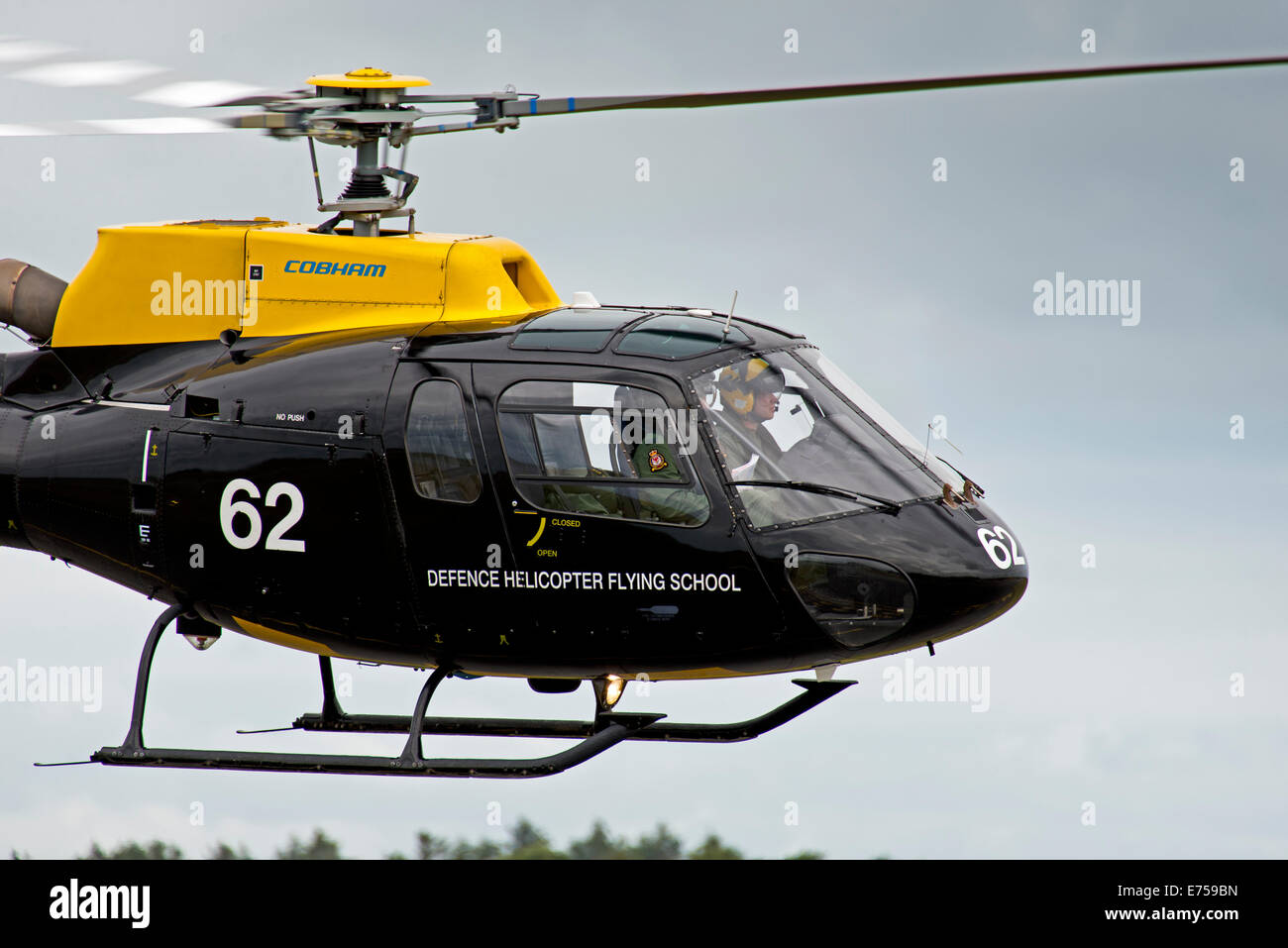 Squirrel  62 Eurocopter Squirrel HT.1 cobham Basic helicopter flying training Raf Valley North Wales UK flying Stock Photo