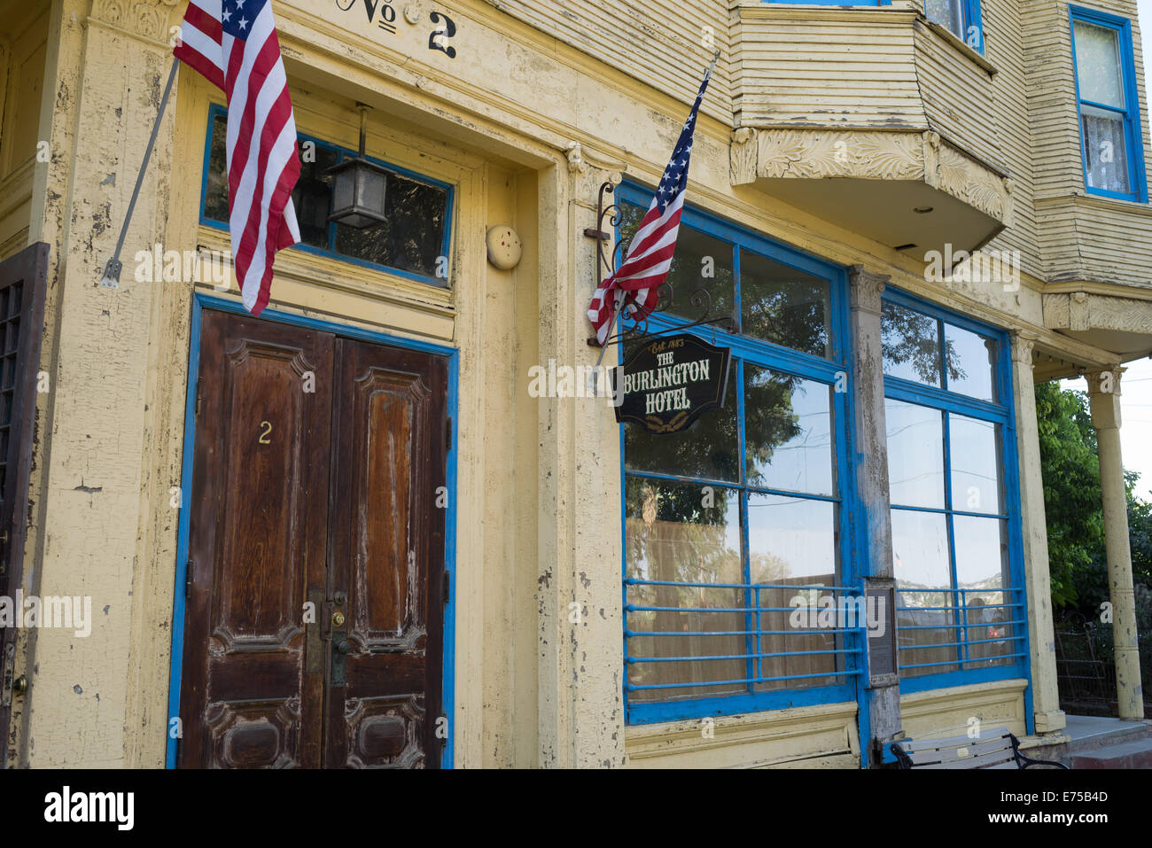 Historic Burlington Hotel, Port Costa, CA Stock Photo Alamy
