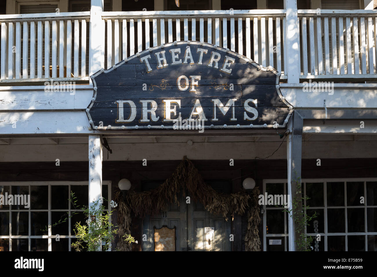 Theatre of Dreams in Historic Downtown Port Costa California. Stock Photo