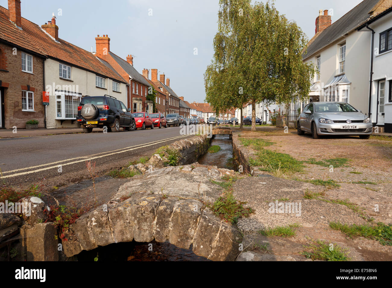 The village of Nether Stowey Stock Photo Alamy