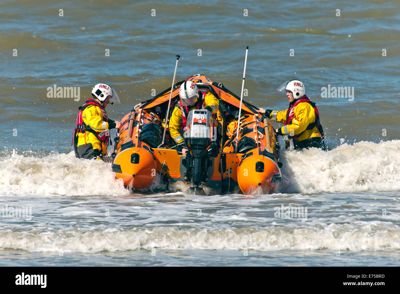 RNLB LIL Cunningham Lifeboat At rhyl air show 12-24 Rhyl North Wales Uk ...