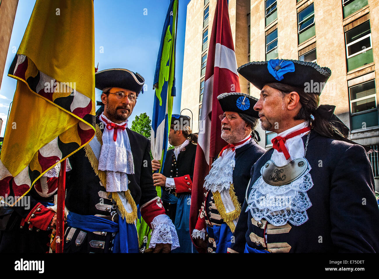 Italy Piedmont Turin 06th September 2014 reenactment of the siege of Turin in 1706 Stock Photo