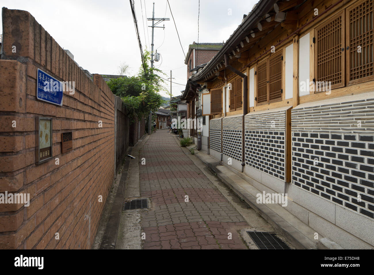 Bukchon Hanok Village, a traditional Korean village in Seoul South ...