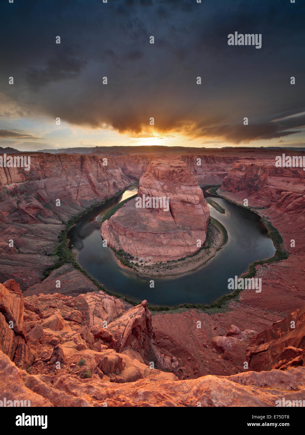 Horseshoe Bend Page Arizona on Colorado River Stock Photo Alamy