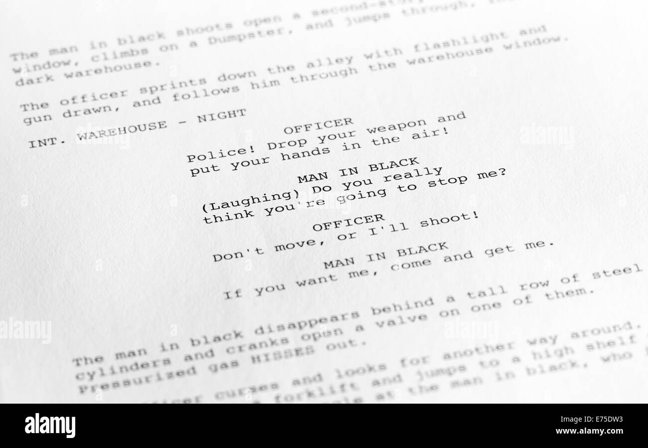 Film script paper hi-res stock photography and images - Alamy