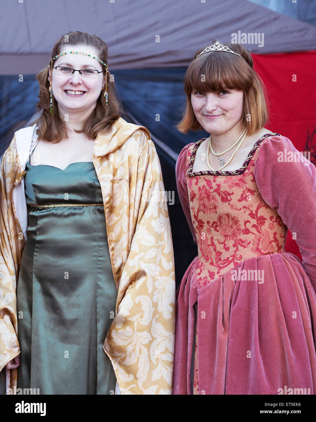 Calgary, Canada. 7th September, 2014.  Members of the live action role-playing group Alliance Alberta attend the inaugural Princess Prance at Eau Claire Market. The event raised funds for the Children's Wish Foundation to help grant wishes to children with life threatening illnesses. Credit:  Rosanne Tackaberry/Alamy Live News Stock Photo
