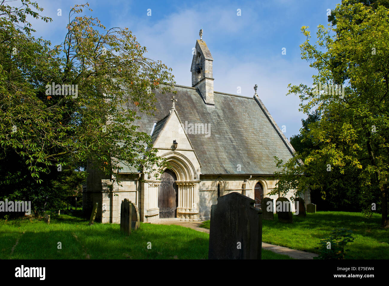 St Giles Church in the village of Skelton, near York, North Stock Photo